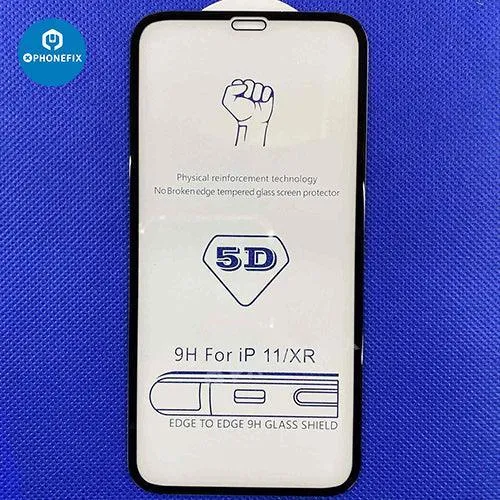 Lot de 3 protections d'écran en verre trempé à couverture complète pour iPhone X-15 Pro Max