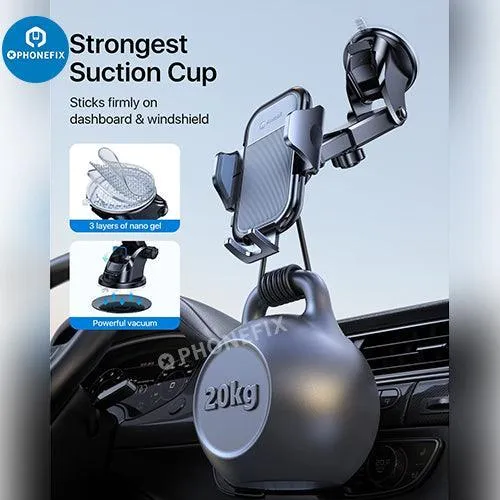 Support de téléphone universel pour grille d'aération de voiture avec clip et ventouse