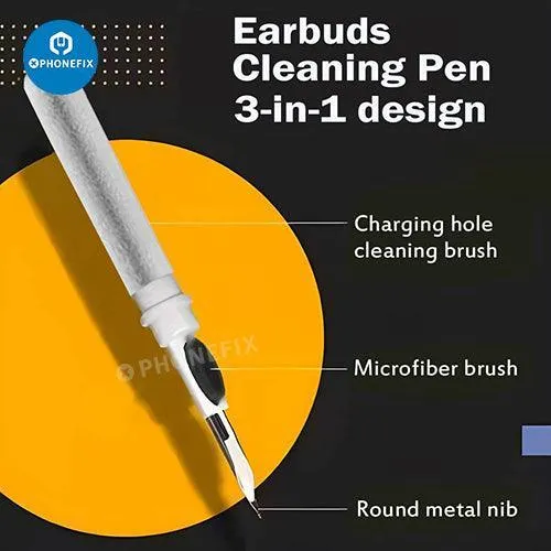 Stylo de nettoyage avec brosse douce pour AirPods, téléphone, ordinateur portable