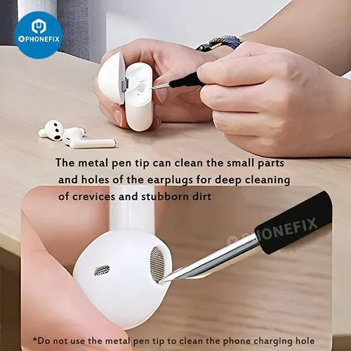 Stylo de nettoyage avec brosse douce pour AirPods, téléphone, ordinateur portable