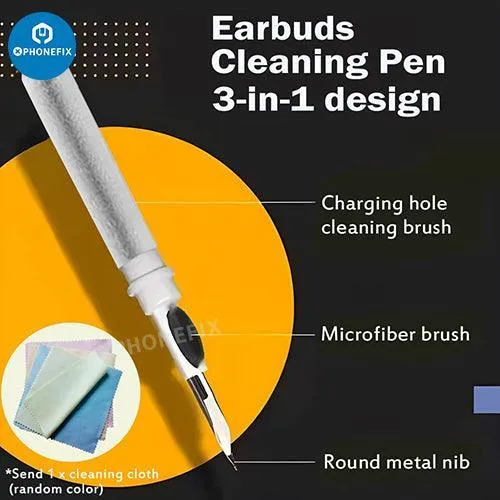 Stylo de nettoyage avec brosse douce pour AirPods, téléphone, ordinateur portable