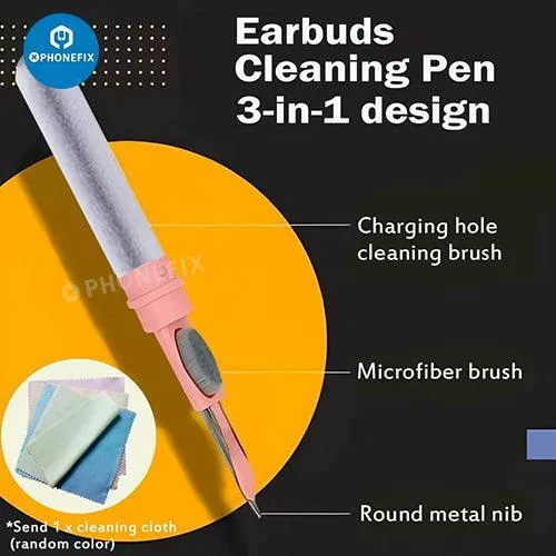 Stylo de nettoyage avec brosse douce pour AirPods, téléphone, ordinateur portable