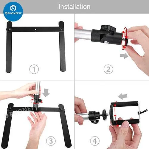 Support vidéo suspendu, support de copie et projecteur d'images pour la réparation de téléphones