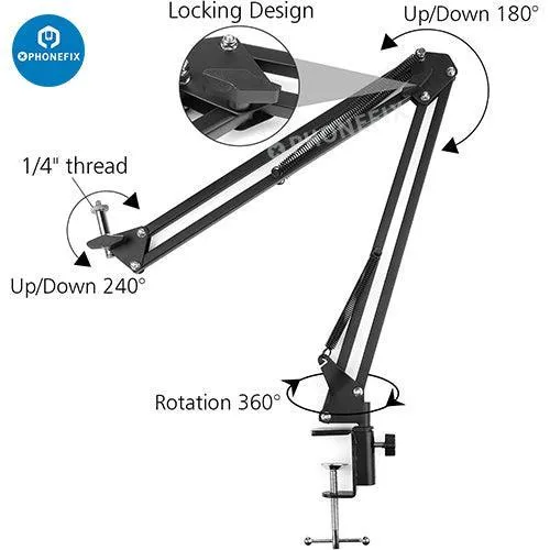 Support vidéo suspendu, support de copie et projecteur d'images pour la réparation de téléphones