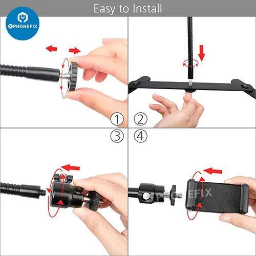 Support vidéo suspendu, support de copie et projecteur d'images pour la réparation de téléphones