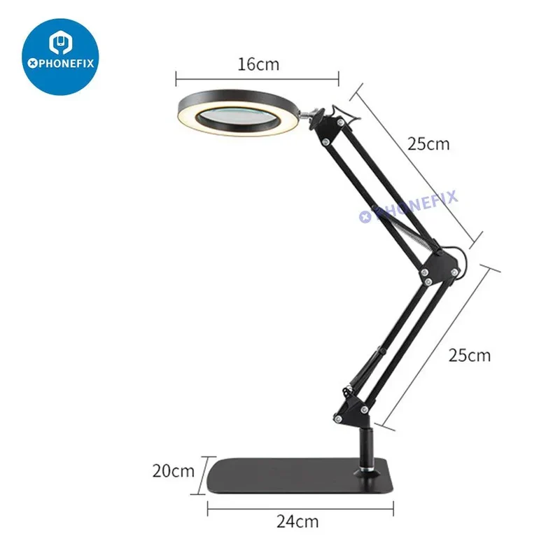 Lampe loupe éclairée à LED 30X