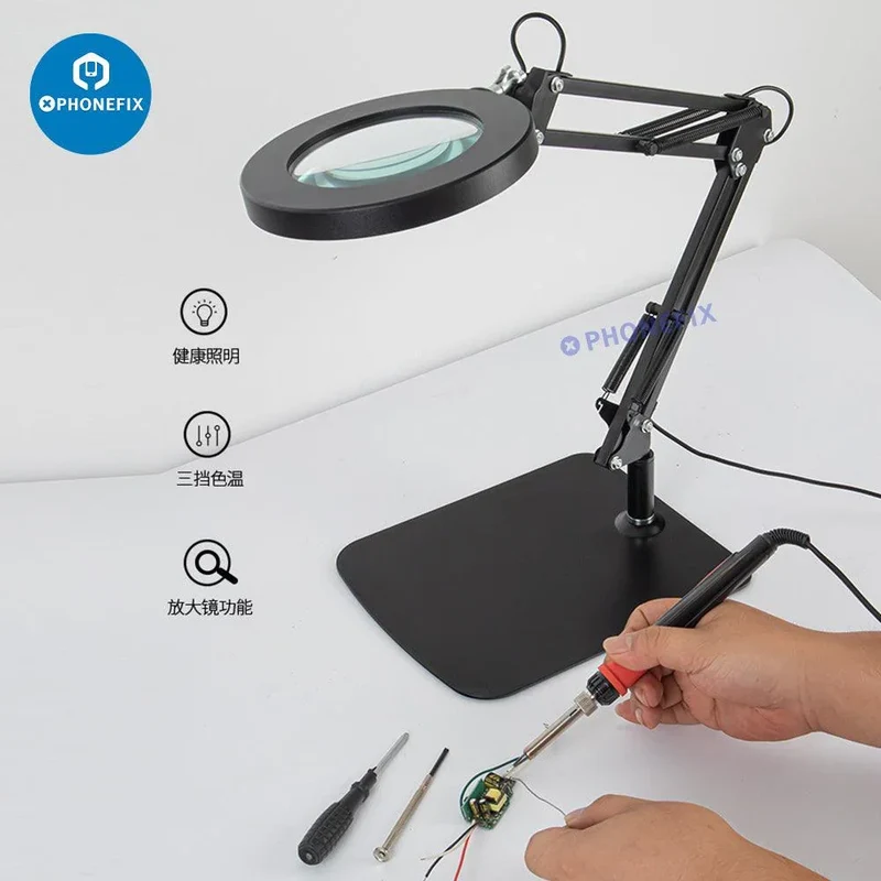 Lampe loupe éclairée à LED 30X