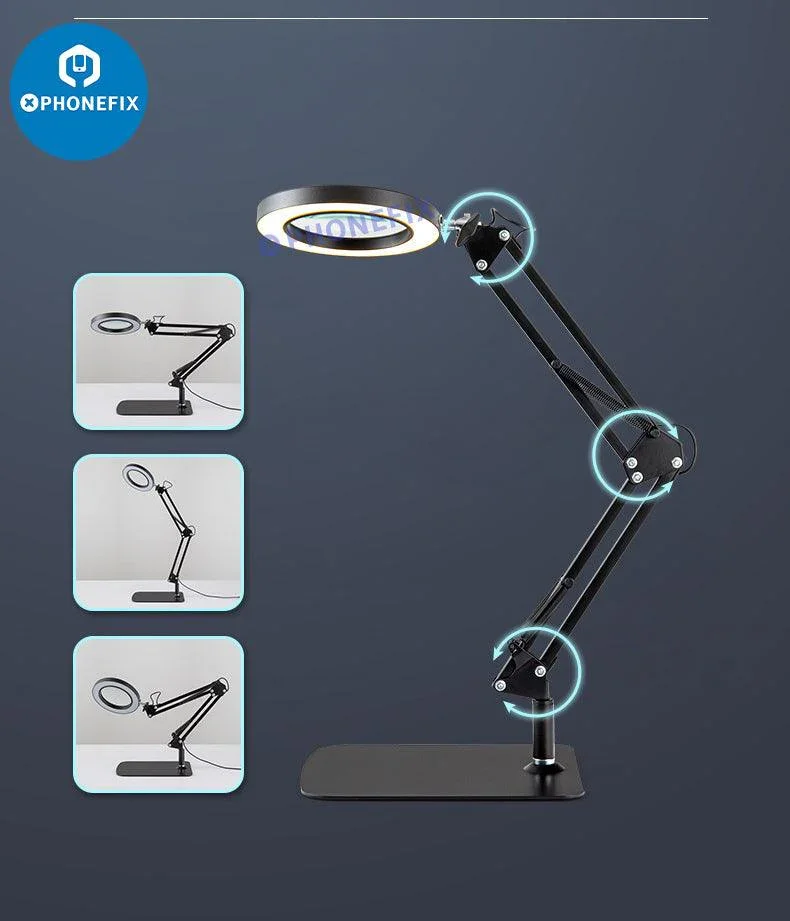 Lampe loupe éclairée à LED 30X