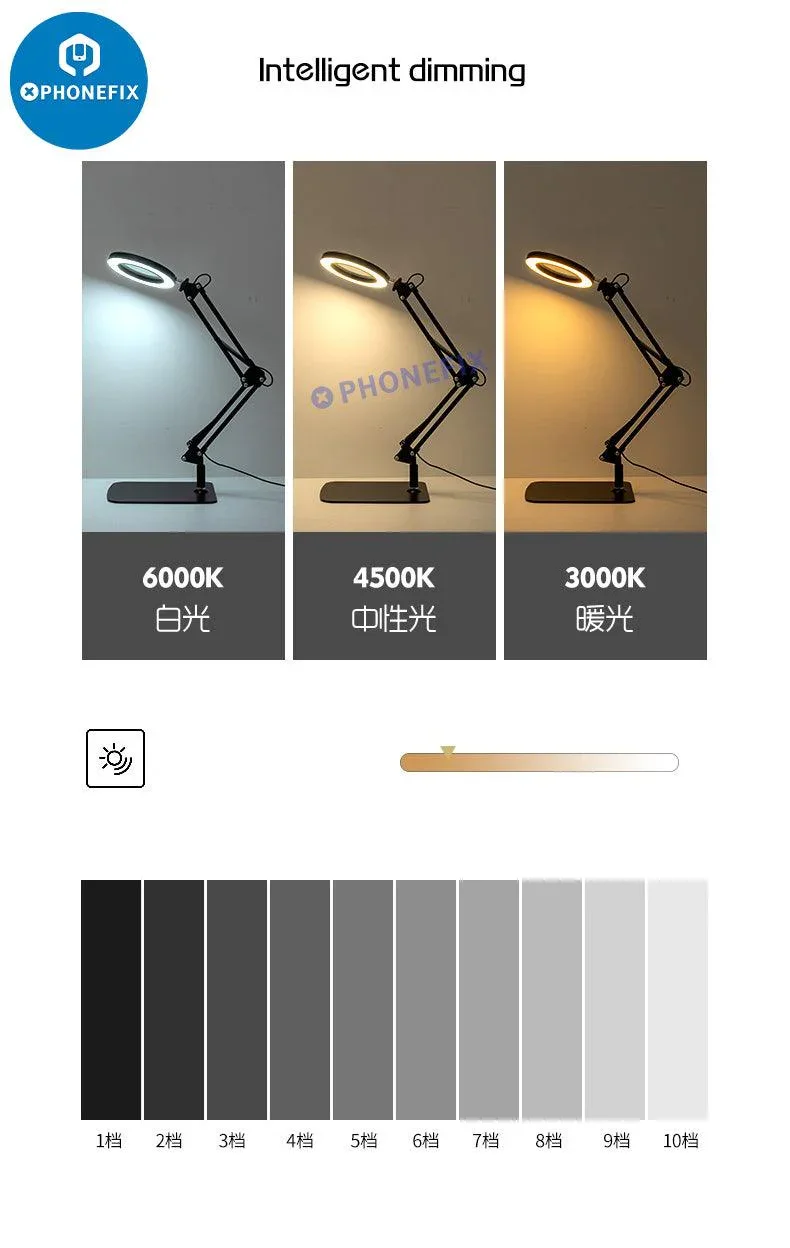 Lampe loupe éclairée à LED 30X