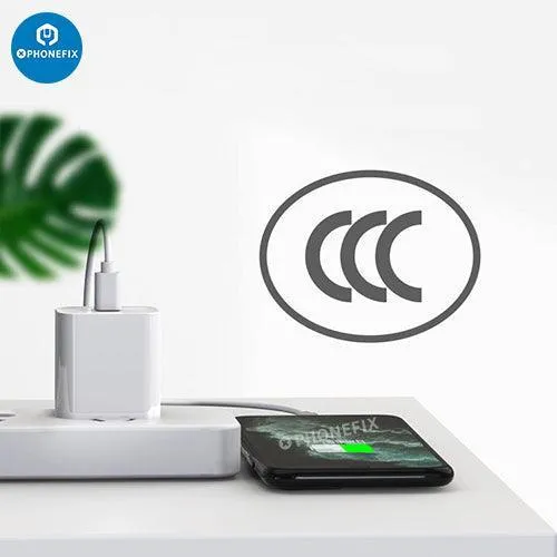 Adaptateur secteur USB-C 20 W, chargeur rapide, câble Lightning pour iPhone et iPad
