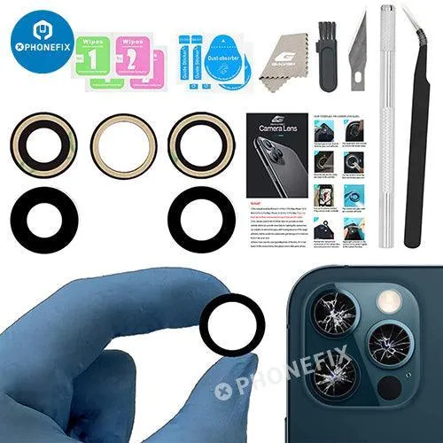 Kit d'outils de remplacement d'objectif de caméra arrière pour iPhone 12, 13 et 14 Pro Max