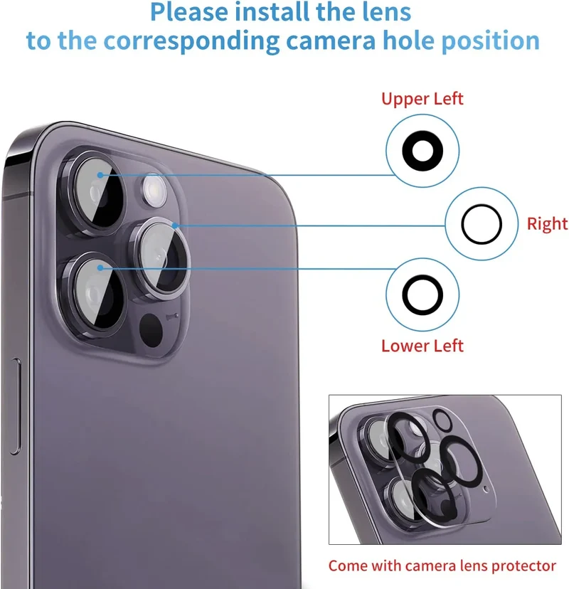 Kit d'outils de remplacement d'objectif de caméra arrière pour iPhone 12, 13 et 14 Pro Max