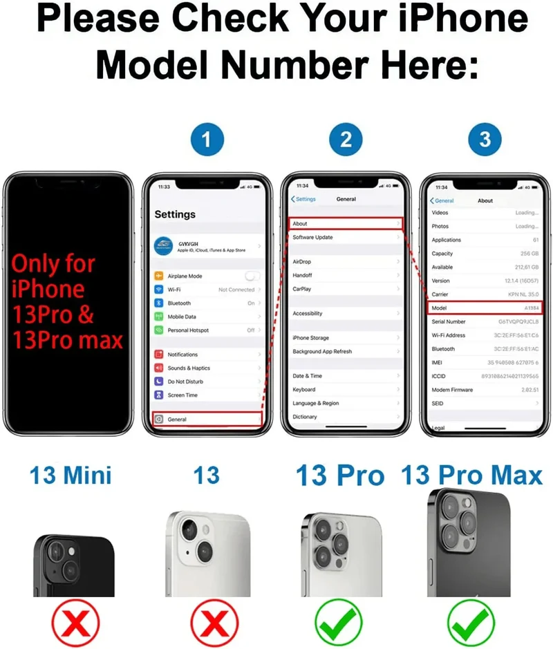 Kit d'outils de remplacement d'objectif de caméra arrière pour iPhone 12, 13 et 14 Pro Max