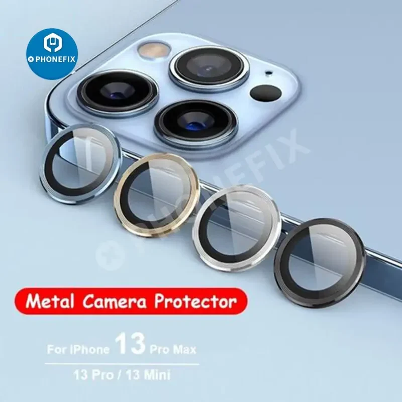 Protections d'objectif d'appareil photo intégrales en métal pour iPhone 11-13ProMax