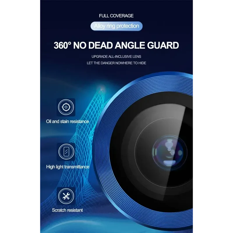 Protections d'objectif d'appareil photo intégrales en métal pour iPhone 11-13ProMax