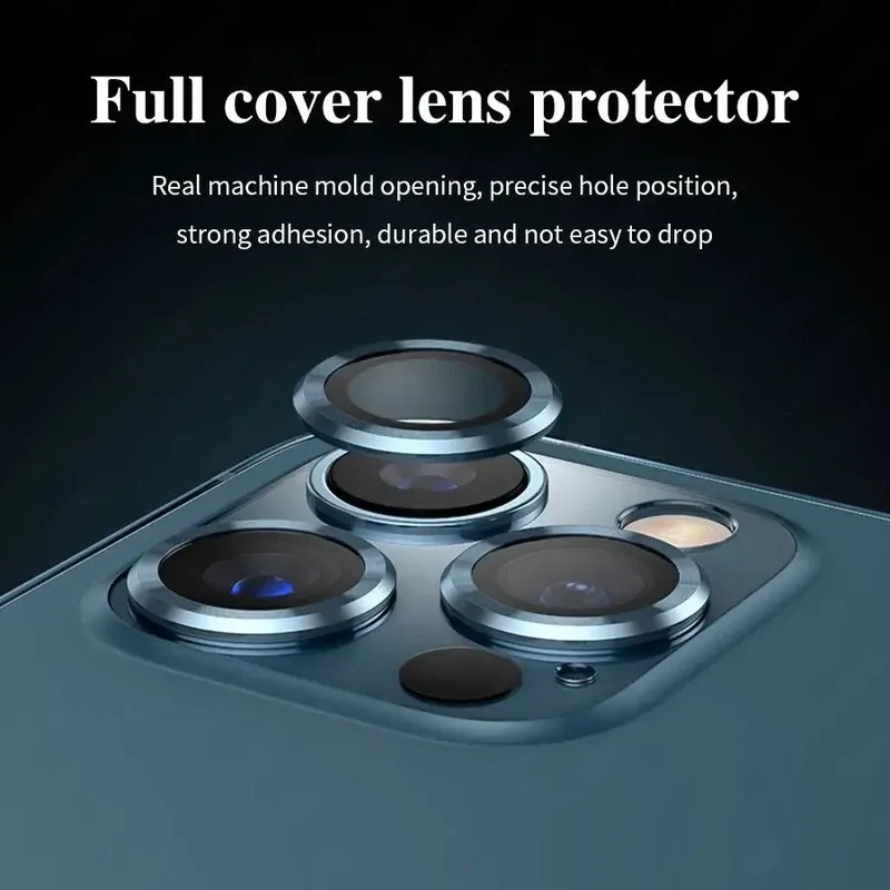 Protections d'objectif d'appareil photo intégrales en métal pour iPhone 11-13ProMax