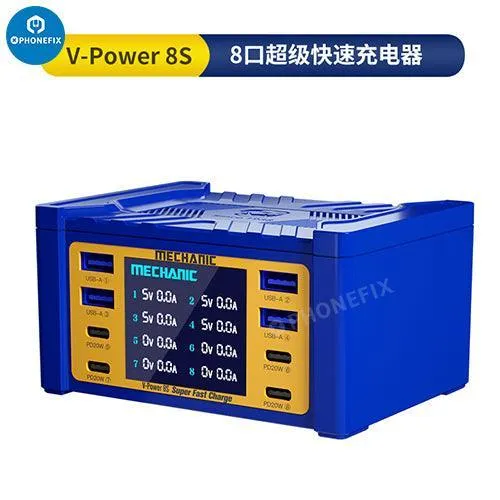 Chargeur ultra rapide MECHANIC V-Power 6 8 8S pour montres iPhone iPad