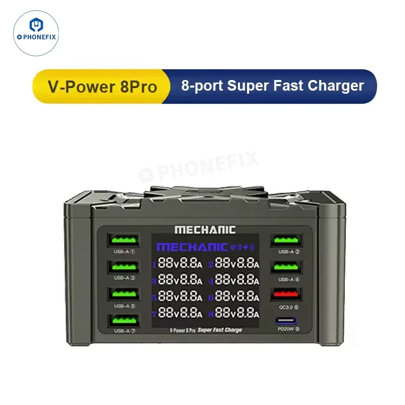 Chargeur ultra rapide MECHANIC V-Power 6 8 8S pour montres iPhone iPad