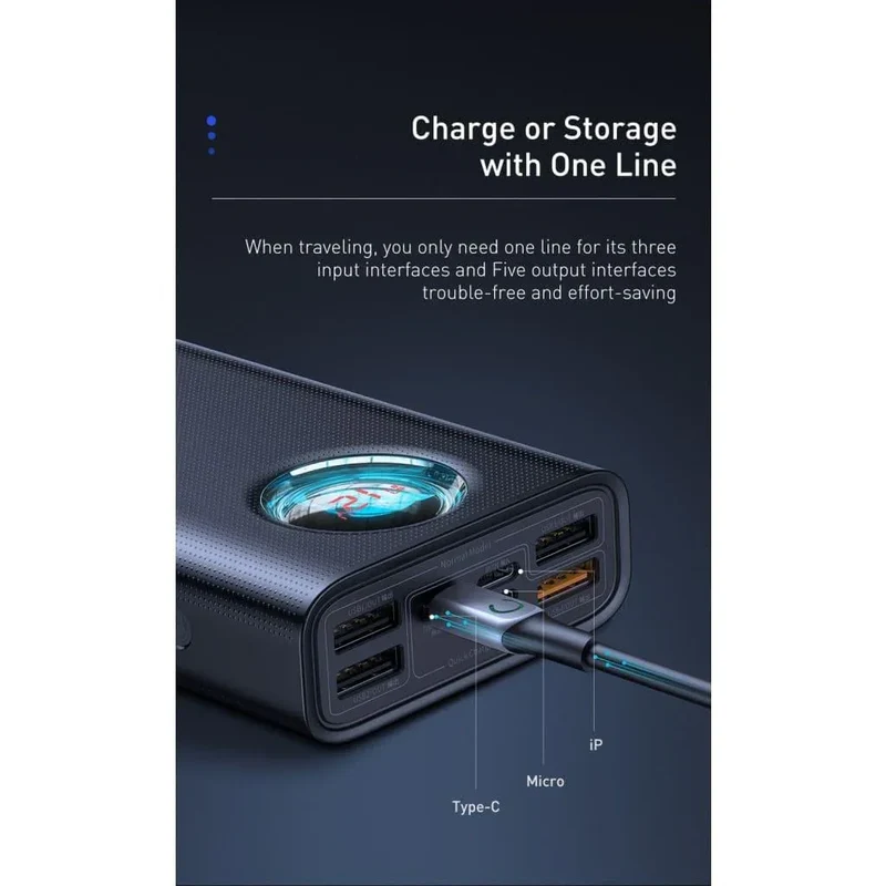 Batterie Externe 30,000mAh 65w Power Bank Blanc