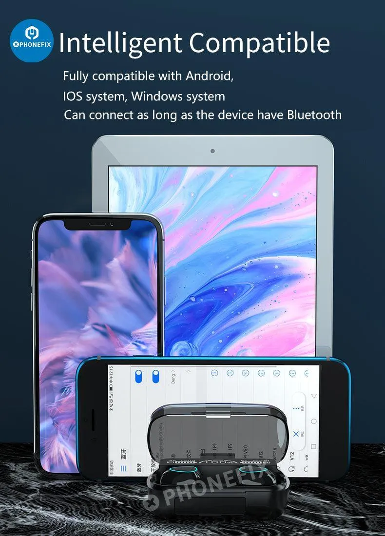 Écouteurs Bluetooth étanches M10 TWS LED 9D sans fil
