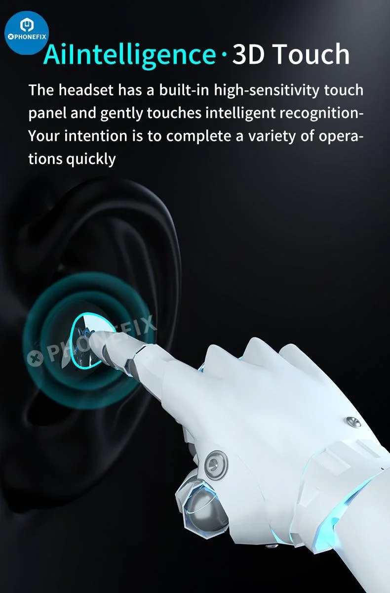 Écouteurs Bluetooth étanches M10 TWS LED 9D sans fil
