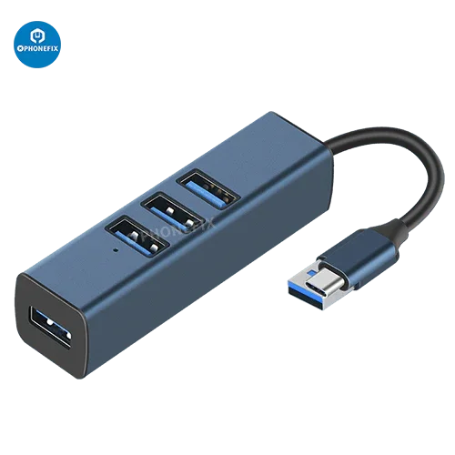 Hub multiport USB avec câble de 2 cm pour téléphone et PC, transfert de données rapide