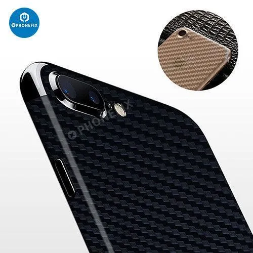 Film de protection arrière 3D autocollant en fibre de carbone pour iPhone 8-15 Pro Max