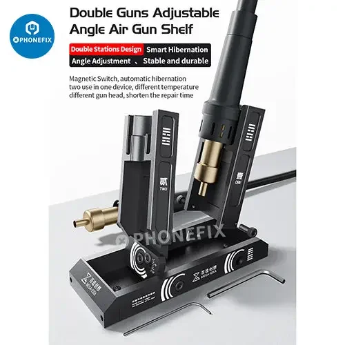 Support de pistolet à air comprimé à angle réglable Mega-Idea, double station