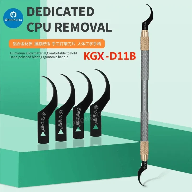 Kit de lames pour retirer la colle du processeur Kaigexin, grattoir à copeaux, couteau à levier