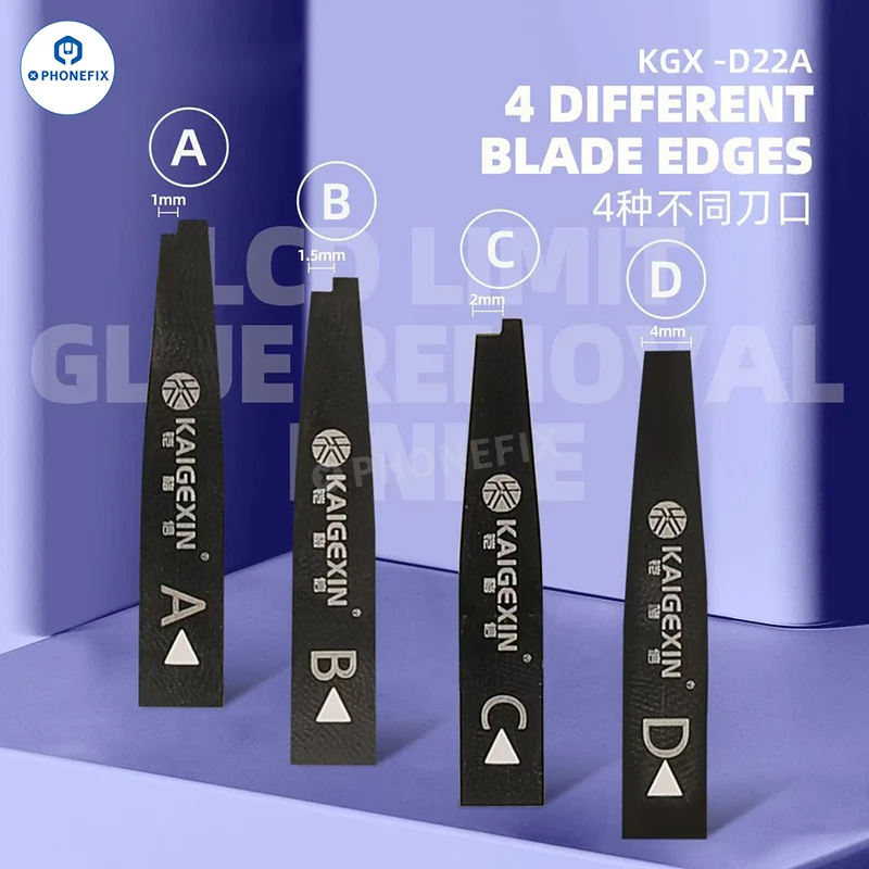 Kit de lames pour retirer la colle du processeur Kaigexin, grattoir à copeaux, couteau à levier