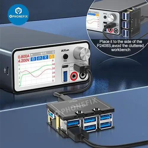 Station d'accueil Aixun P2408S avec démarrage en une touche et batterie pour iPhone