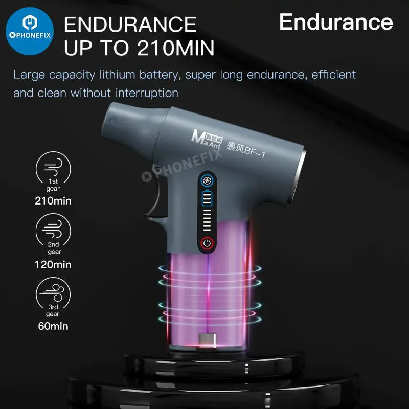 Pistolet de nettoyage de poussière pour ventilateur à turbine aspirante MaAnt BF-1
