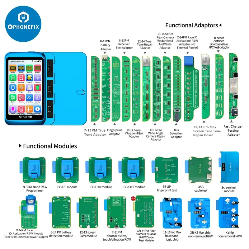 Programmateur JCID V1S PRO BGA315 BGA110 BGA70 pour iPhone iPad