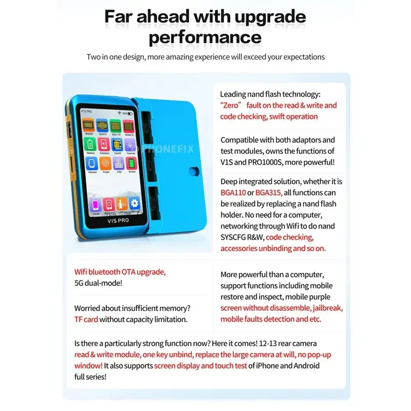 Programmateur JCID V1S PRO BGA315 BGA110 BGA70 pour iPhone iPad