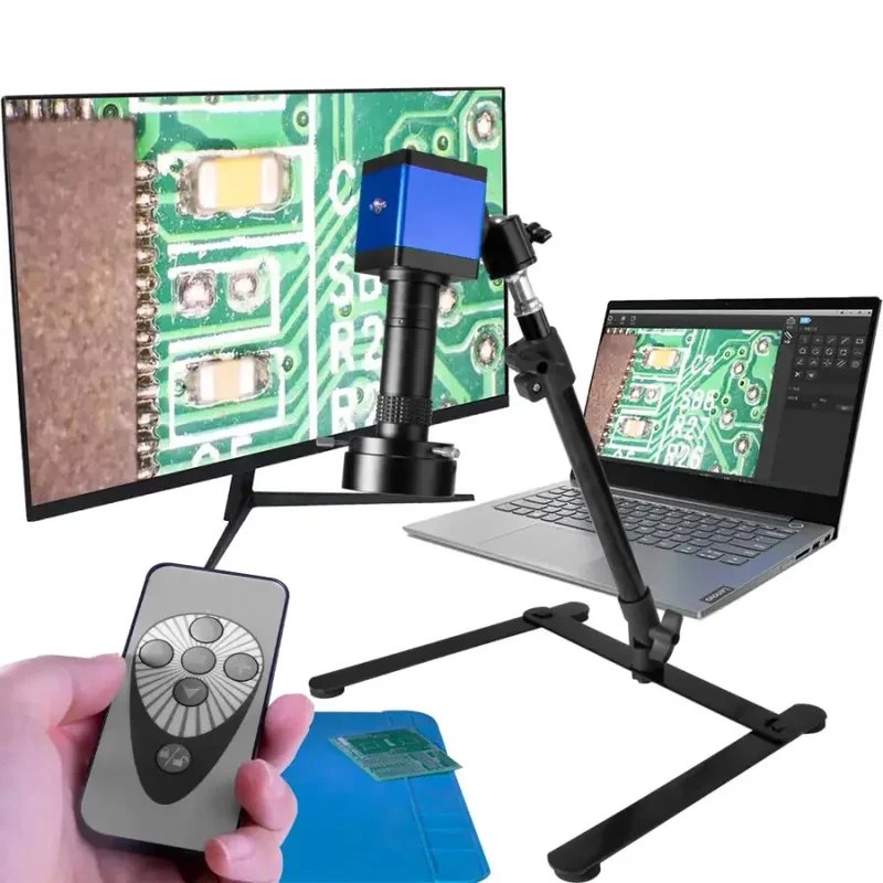 Microscope vidéo électronique avec loupe pour appareil photo numérique HDMI VGA