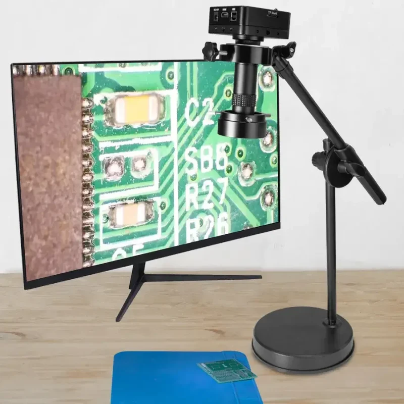 Caméra HDMI 38P 1080MP Microscope industriel USB Soudure CMS