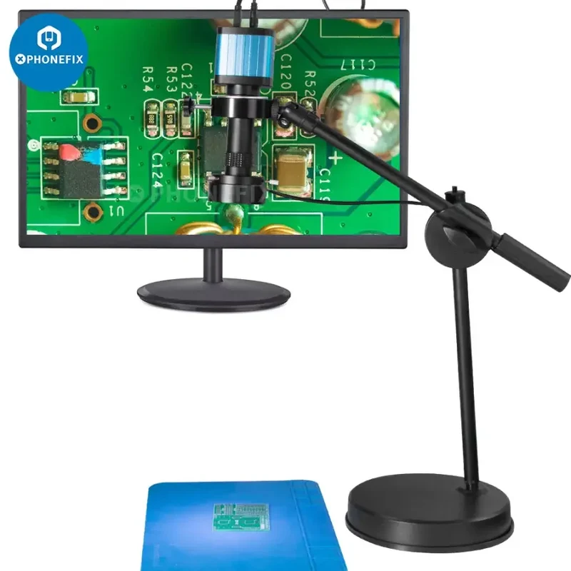 Microscope 4K HDMI USB, caméra vidéo 48 MP, réparation de circuits imprimés