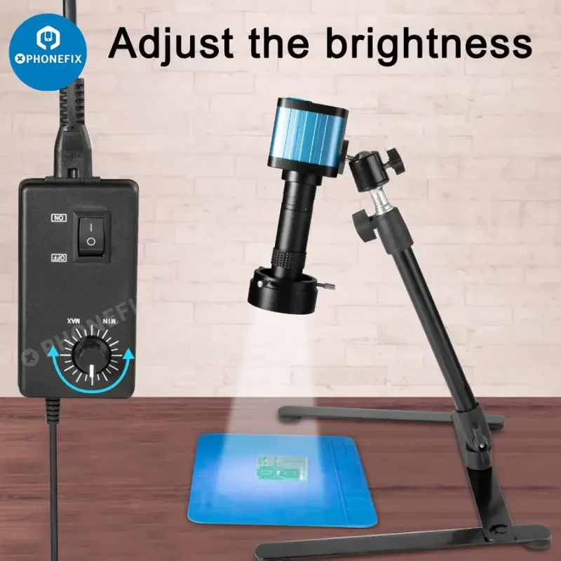 Kit de microscope numérique 4K 48MP avec objectif zoom pour caméra industrielle