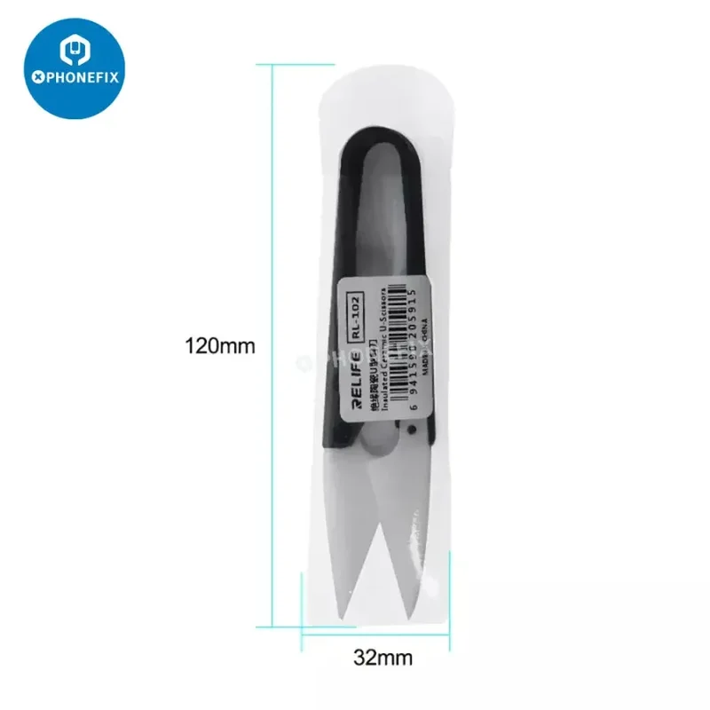 Ciseaux en céramique isolés RL-102, outil de coupe en forme de U