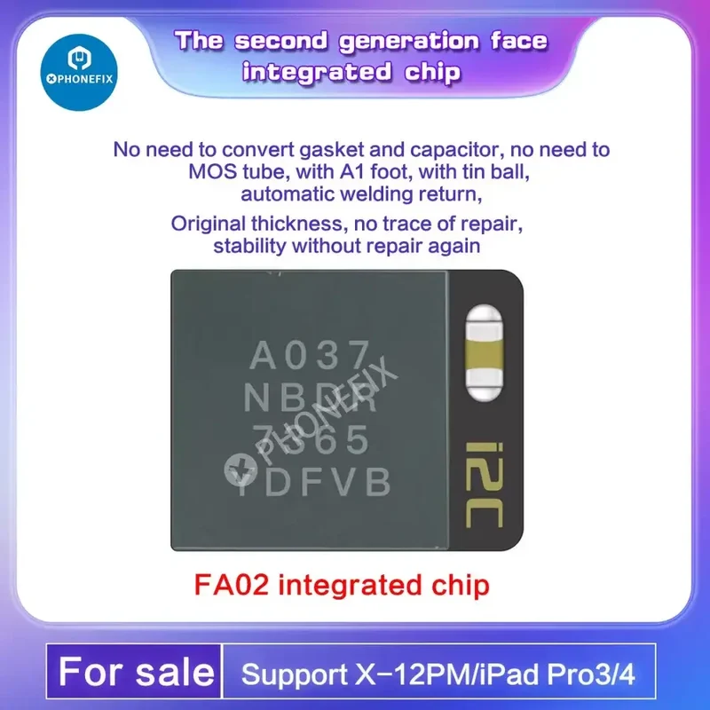 Puce intégrée de réparation Face ID i2C FA02 FA05 pour iPhone X-15 Pro Max