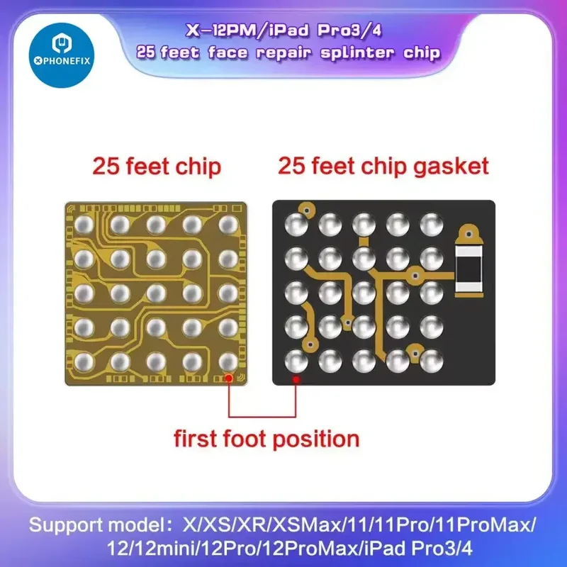 Puce intégrée de réparation Face ID i2C FA02 FA05 pour iPhone X-15 Pro Max