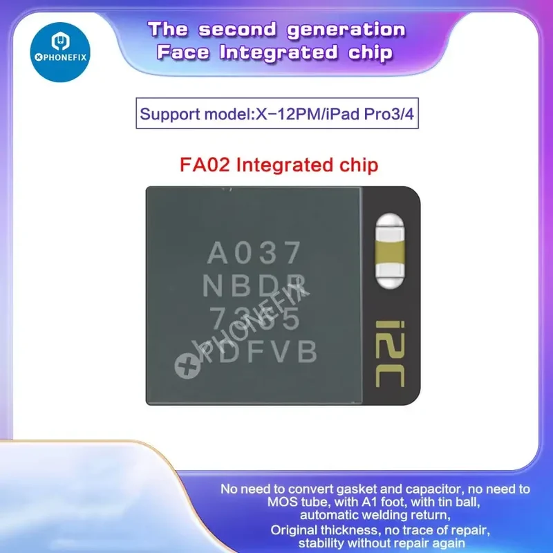 Puce intégrée de réparation Face ID i2C FA02 FA05 pour iPhone X-15 Pro Max