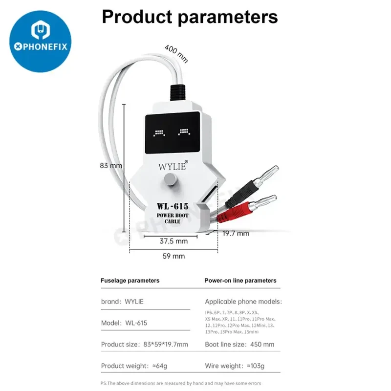 Câble d'alimentation WYLIE WL-615 pour iPhone 6-13 Pro Max