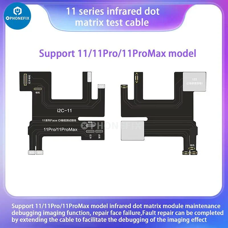 Câble de test matriciel infrarouge I2C pour iPhone X-13 Pro Max