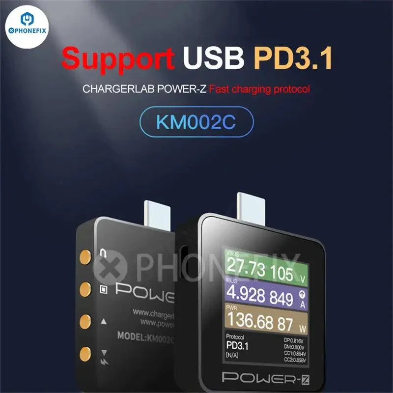 Testeur numérique USB KM001 POWER-Z, détecteur de tension et de courant de type C