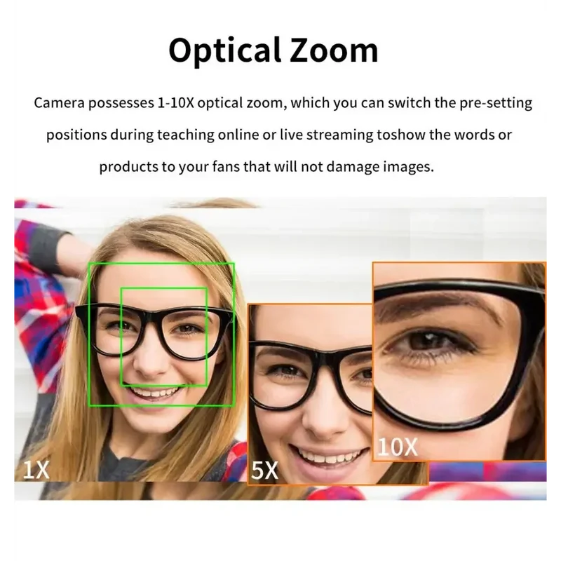 Module de caméra 10P à mise au point automatique 1080X pour diffusion en direct