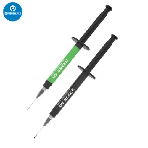 Masque de soudure durcissable aux UV 2UUL, pâte noire verte avec aiguille de 0.6 mm