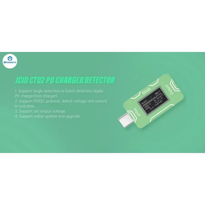 Détecteur de chargeur PD JCID CT02, adaptateur USB-C, testeur de tension et de courant