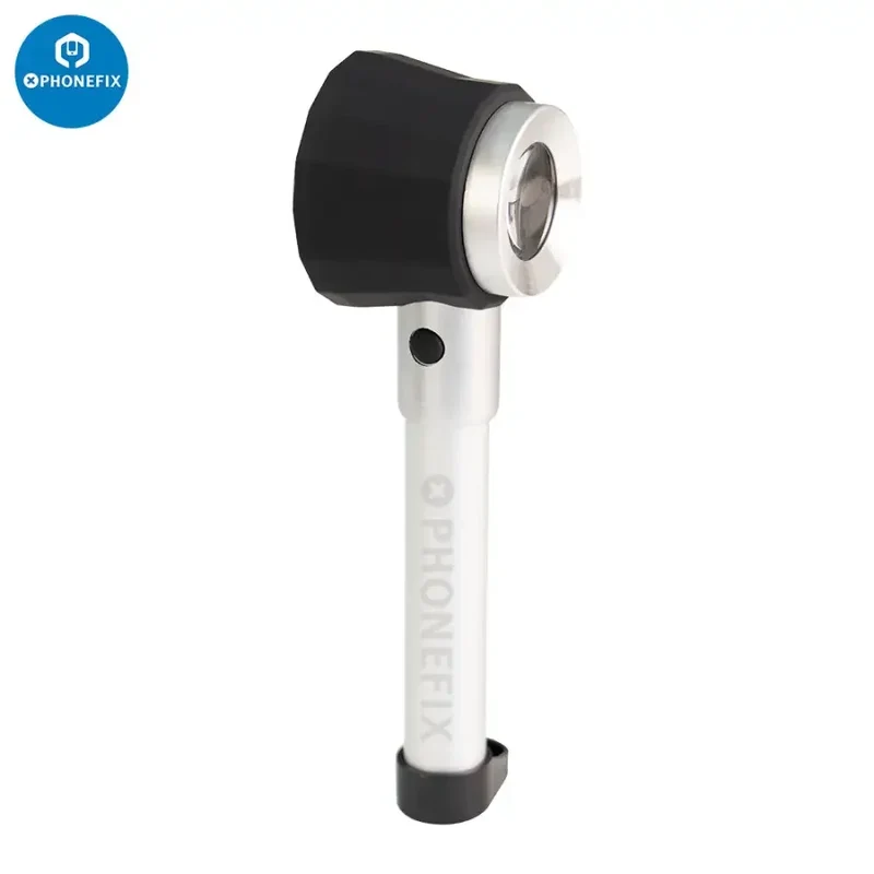Loupe portative 45X avec éclairage et échelle, loupe pliante