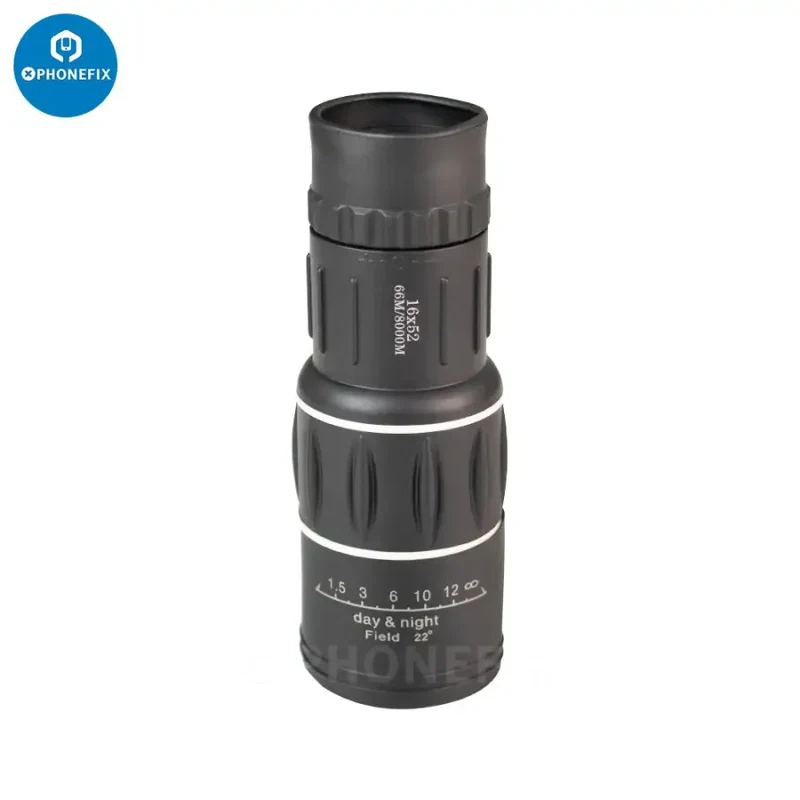 Télescope monoculaire à zoom double focale 16x52, portée HD 66 m/8000 XNUMX m